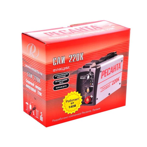Аппарат сварочный инверторный РЕСАНТА САИ 220 К (серия "Компакт")