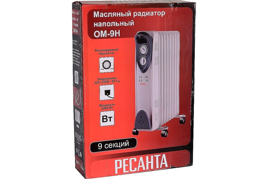 Масляный радиатор РЕСАНТА ОМ-9Н  