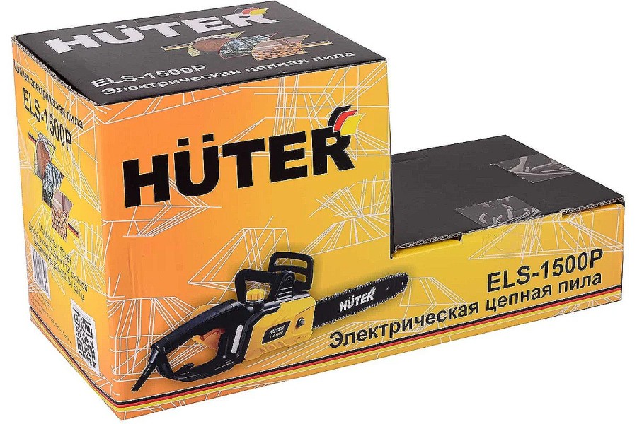 Электропила HUTER ELS-1500 Р / 30 см (3/8-1,3-45зв)  