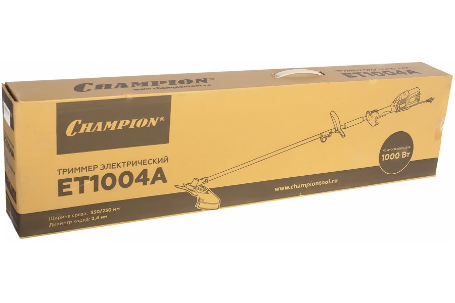 Триммер электрический CHAMPION ET-1004 А (леска+нож)  